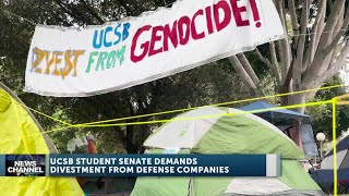 UCSB Student Senate issues resolution calling for defense contractor divestment and financial [upl. by Naes]