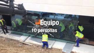 Instalacion vidrio climalit grandes dimensiones  Cristal 01 [upl. by Hubsher]