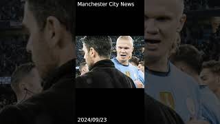 Haaland provokes Arteta with twoword message during fiery handshake [upl. by Dryfoos]