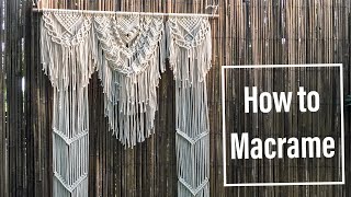 How to make macrame wedding arch macrame backdrop macrame curtain 1 by TNARTNCRAFTS [upl. by Peacock]