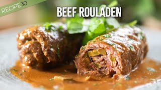 Beef Rouladen  Delicious Beef Rolls from Germany [upl. by Rese]