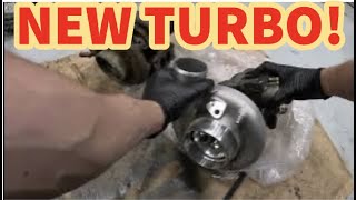 Caterpillar 3126B  C7 NewUpgraded Turbo and Exhaust Manifold Installation in my RV [upl. by Ynohtnaed]