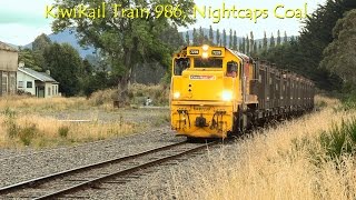 KiwiRail Train 986 Nightcaps Coal [upl. by Eilitan]