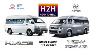 H2H 56 Toyota HiAce vs Foton View [upl. by Brietta]