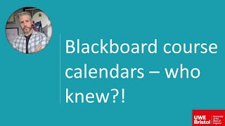 Blackboard course calendars  a little known tool with great potential [upl. by Ferriter]