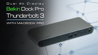 Belkin Thunderbolt 3 Dock Pro Review with 4k Monitor Macbook Pro [upl. by Kcor]