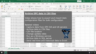 OPC Expert Archiving  Import and Export for Mass Configuration [upl. by Gunter]