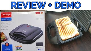 Prestige Sandwich toaster Review Demo  How to use electric sandwich toaster PRESTIGE Model PGMFB [upl. by Aim823]