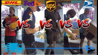 DHL VS FEDEX VS UPS VS AMAZON PRIME VS USPS  Epic Delivery Service Showdown [upl. by Marylinda]