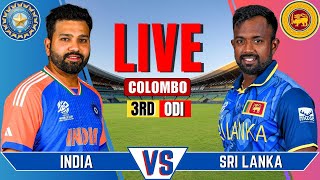 IND VS SL Live Match  Live Score amp Commentary  INDIA vs SRI LANKA 3rd ODI Live Match Today [upl. by Siul]