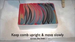 Marbling onto a wooden peg [upl. by Nahs]