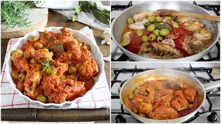 OGGI POLLO ALLA CACCIATORA antica ricetta contadina Facile con tanto sughetto La cucina di Rita [upl. by Kathi]