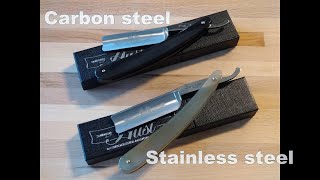 Straight razor Stainless Steel vs Carbon Steel [upl. by Ailedua]