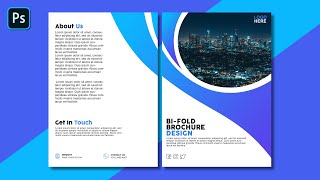 Bi fold Brochure Design for Beginner  Brochure Design In Photoshop [upl. by Naesar]