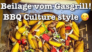 Kartoffel Gemüße Pfanne vom Gasgrill  Leckere Beilage [upl. by Handy450]