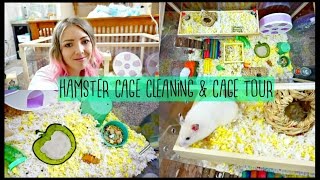 HAMSTER CAGE CLEANING amp CAGE TOUR  Hamster DIY Platform FAIL 🐹😩 [upl. by Arais]