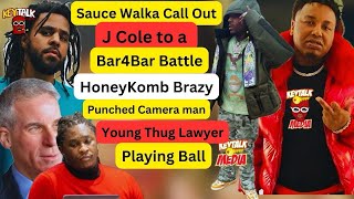 HoneyKomb Brazy PUNCH amp ROB a cameraman Sauce Walka Call out J Cole to Bar4Bar  Young thug Lawyer [upl. by Epul38]