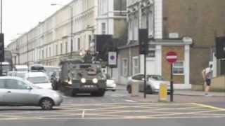 ARMY TANKS DRIVE THROUGH CENTRAL LONDON [upl. by Annet]