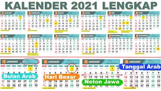 Kalender 2021 Full dengan Peringatan Hari Besar Hari Jawa Neton dan Bulan Arab [upl. by Gough501]