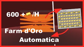 Come Costruire una Farm dOro Automatica  Minecraft Tutorial 118 [upl. by Ecnesse]