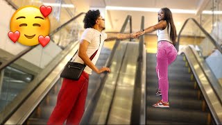 GRABBING STRANGERS CHEEKS ON THE ESCALATOR [upl. by Pollak319]