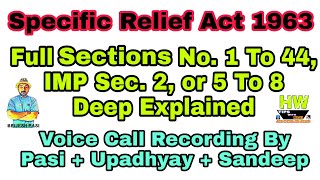 SpecificReliefAct1963 Full Sections 1 To 44 Of Specific Relief Act 1963 Deep Explained [upl. by Denyse983]