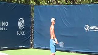 Tipsarevic Game Practice with Berdych at 2012 Rogers Cup in Toronto [upl. by Baalman]