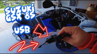 Suzuki GSX 8S USB PORT INSTALLATION [upl. by Kobi]