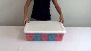 Sterilite 28 Qt Plastic Storage Box [upl. by Htebazie]