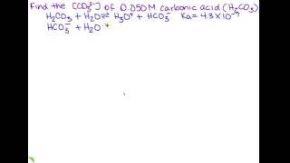 Find the concentration of an anion for a polyprotic acid using RICE method twice [upl. by Portie]