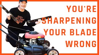 How To SHARPEN And BALANCE A Lawn Mower Blade The Correct Way [upl. by Esta205]