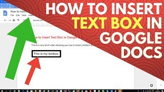 How to Insert Text Box in Google Docs [upl. by Norling]