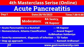 Acute Pancreatitis 4th Masterclass Series Online [upl. by Lammond792]