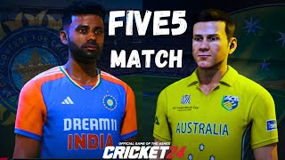 SUPERB INTENSE MATCH BETWEEN CURRENT INDIA VS OG AUSTRALIA  CRICKET 24 [upl. by Drareg]