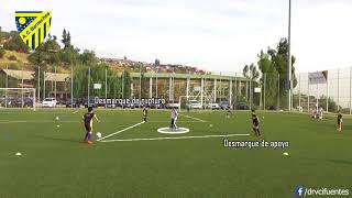 Entrenamiento sub 9 Desmarques de apoyo y de ruptura [upl. by Kloster306]