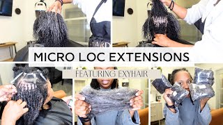 Micro Loc Extensions Tutorial ft EXYHAIR  Human Hair Installation [upl. by Trutko845]