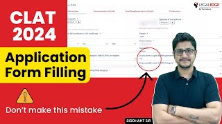 CLAT 2024 Application Form  How to fill CLAT 2024 Application Form Step by Step Process [upl. by Mortimer]