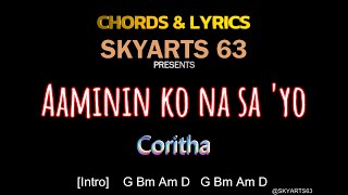 VIDEOKE  Aaminin ko na sa iyo  CHORDS and LYRICS by Coritha [upl. by Millard]