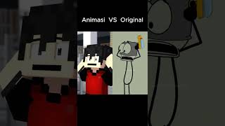 Animasi VS Original Aduh ketembak sorry ft acigamespot  Minecraft Animasi [upl. by Astiram]