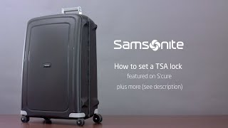 Samsonite SCure  How to set the TSA lock code [upl. by Eelsnia]