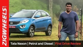 Tata Nexon  Petrol and Diesel  First Drive Review  ZigWheelscom [upl. by Ettolrahs]