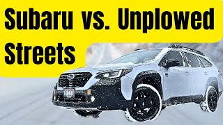 My Subaru Outback Wilderness vs Unplowed Streets [upl. by Itsuj]