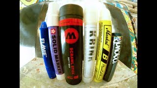 The ULTIMATE Solid Paint Stick Graffiti Review Comparison Molotow vs Sakura vs Krink vs Markal [upl. by Id]