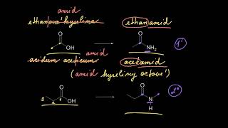 Vlastnosti a názvosloví amidů  Organická chemie  Khan Academy [upl. by Yraeht333]