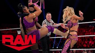 Bianca Belair amp Liv Morgan vs Carmella amp Natalya Raw July 4 2022 [upl. by Tyoh]