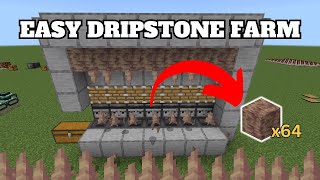 SIMPLE and AUTOMATIC Dripstone Farm Tutorial for Minecraft 120 [upl. by Magnuson]