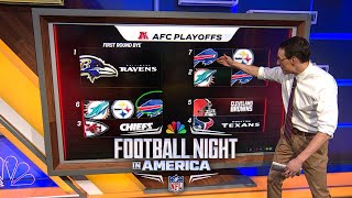 NFL playoff picture Steve Kornacki breaks down AFC NFC playoff brackets  FNIA  NFL on NBC [upl. by Grogan378]