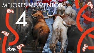 MEJORES MOMENTOS del cuarto encierro de San Fermín 2022  Toros de La Palmosilla [upl. by Tye]