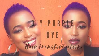 How I dye my short hair purple Short hair transformation dying my hair using gentian violet paint [upl. by Amoreta746]