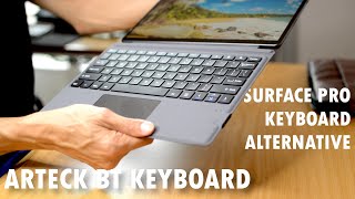 Arteck Microsoft Surface Pro 8 Bluetooth KeyboardTouchpad Review [upl. by Pearson959]